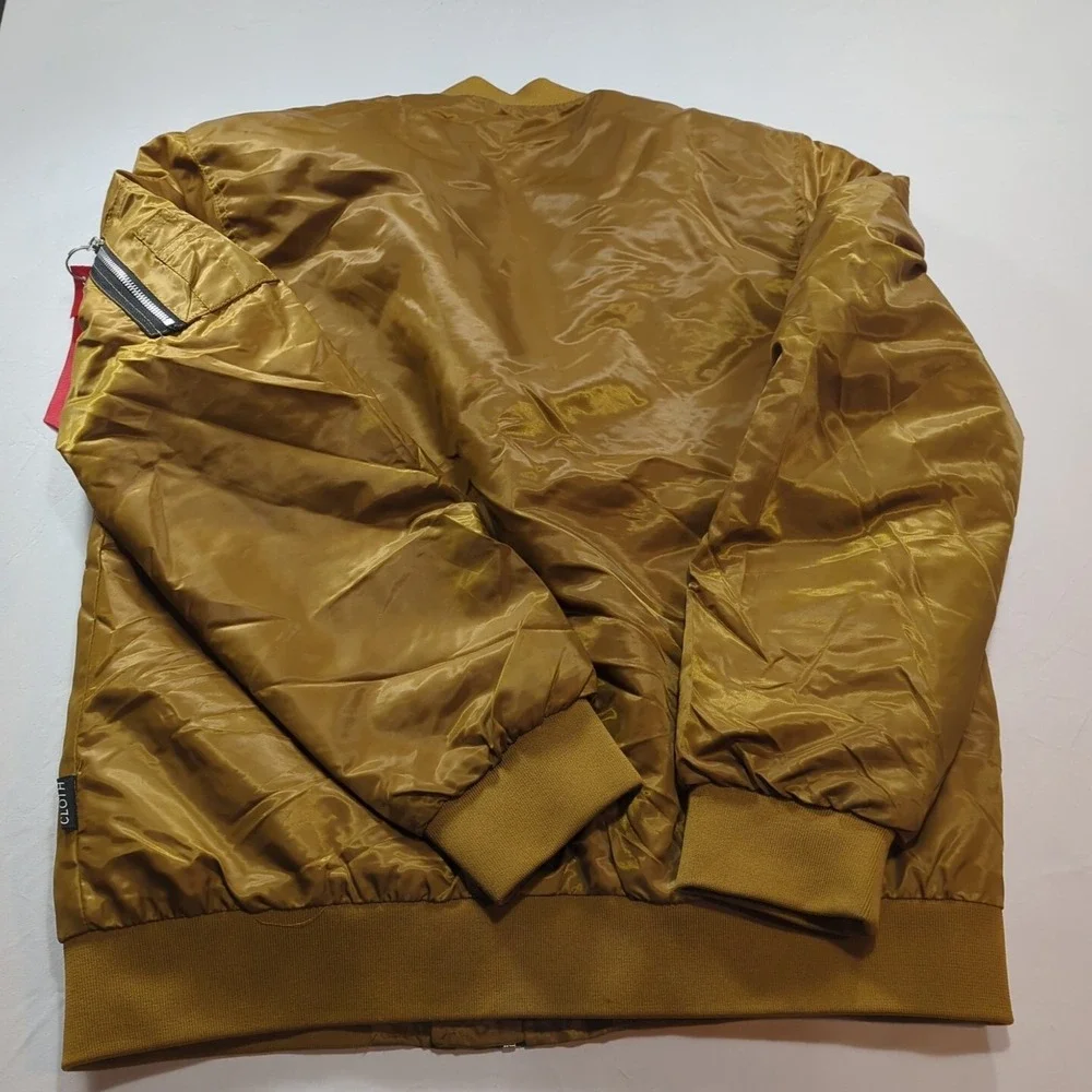 Brooklyn Cloth MFG Co Men's Gold Bronze Bomber Jacket‎ Size Large
